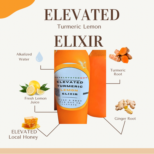 ELEVATED ELIXIR - Turmeric, Ginger, Lemon, & Alkalized Water